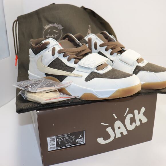 Nike Air Jordan Jumpman Jack TR Travis Scott Sail Mocha Men’s 12.5 excellent - Picture 1 of 8